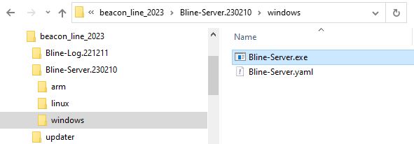 Bline-Server im Explorer